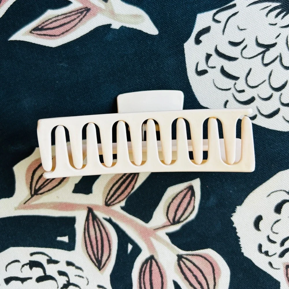 Nude Colored Rectangle Claw Clip Set of Three